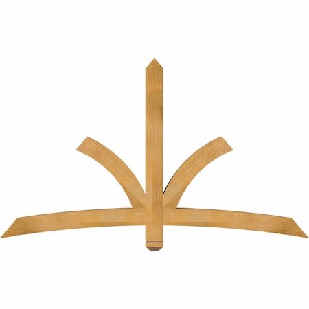 Ekena Millwork Davenport Rough Sawn Timber Gable Bracket, Western Red Cedar, 72"W x 42"H x 4"D x 4"F, 14/12 Pitch GBW072X42X0404DAV00RWR